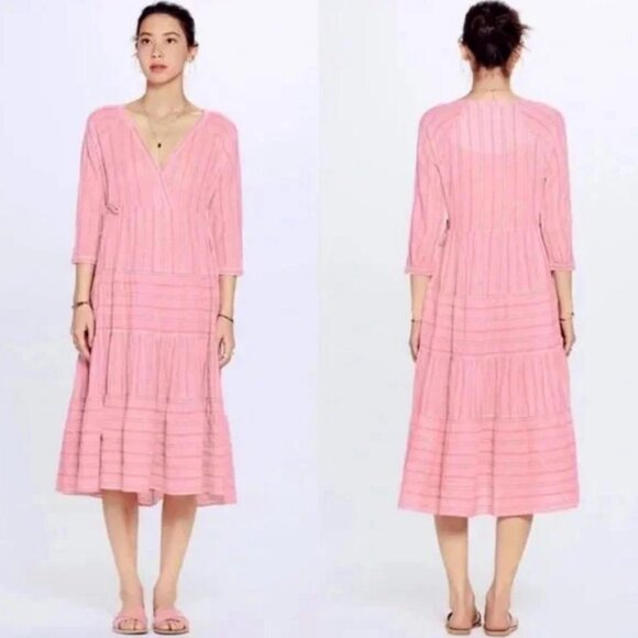Women’s Xirena XIRENA Beckett Striped Midi Length Layna Midi Dress Size:‎ Medium - Picture 1 of 13